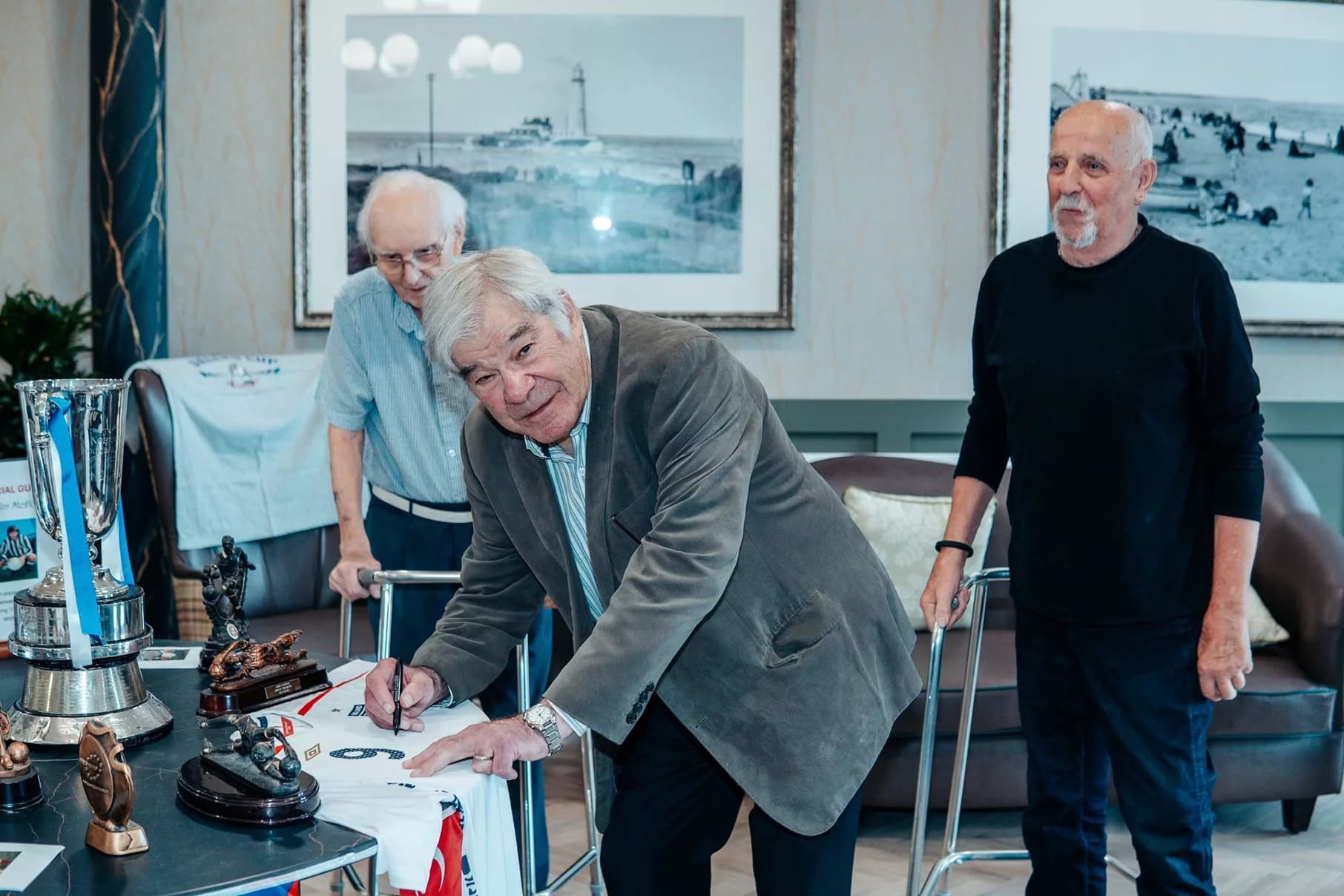 Newcastle Legend Malcolm Macdonald Shares World Cup Memories With Care Home Residents