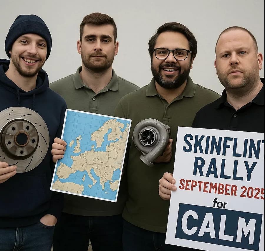 First North East Team Joins Europe’s Wildest Charity Car Rally for Men’s Mental Health