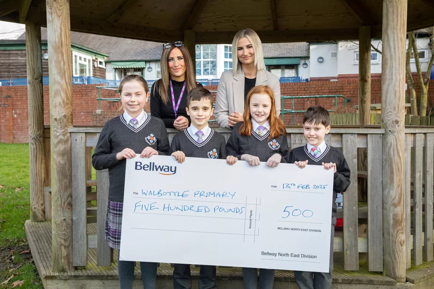 Local Housebuilder Donates £500 to Walbottle Village Primary School for New Classroom Tables