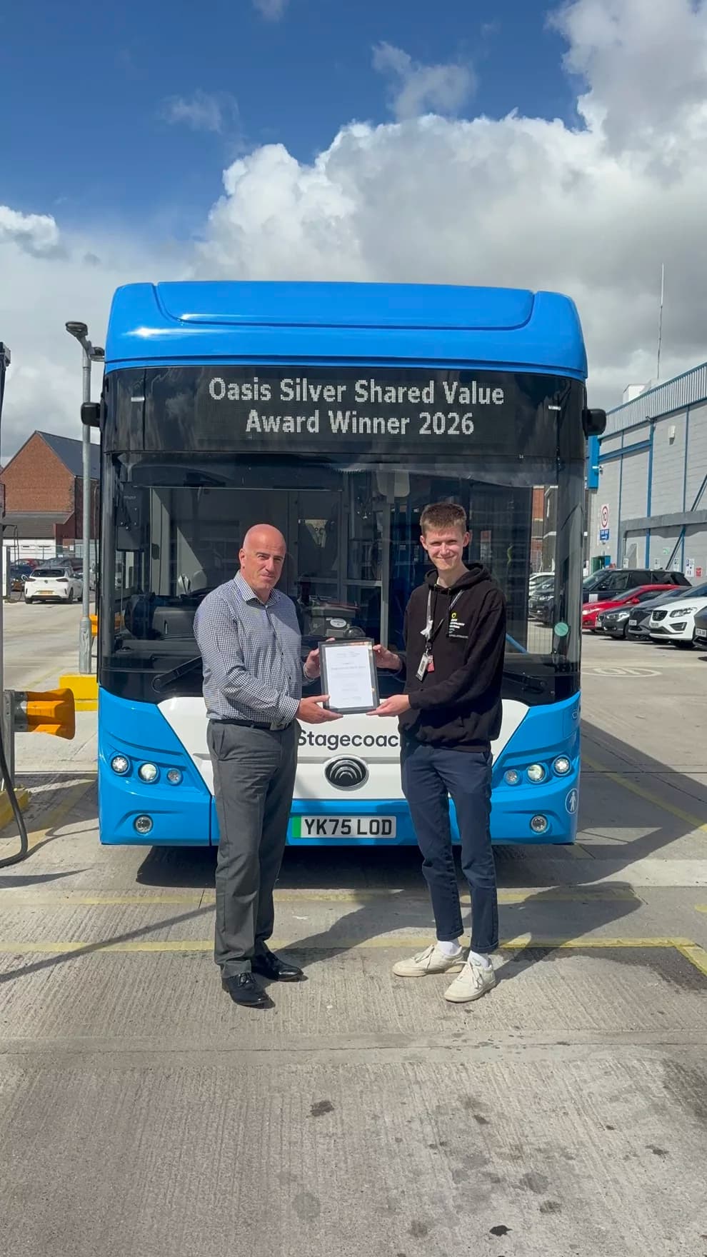 Stagecoach North East Receives Oasis Community Housing Award for Second Consecutive Year
