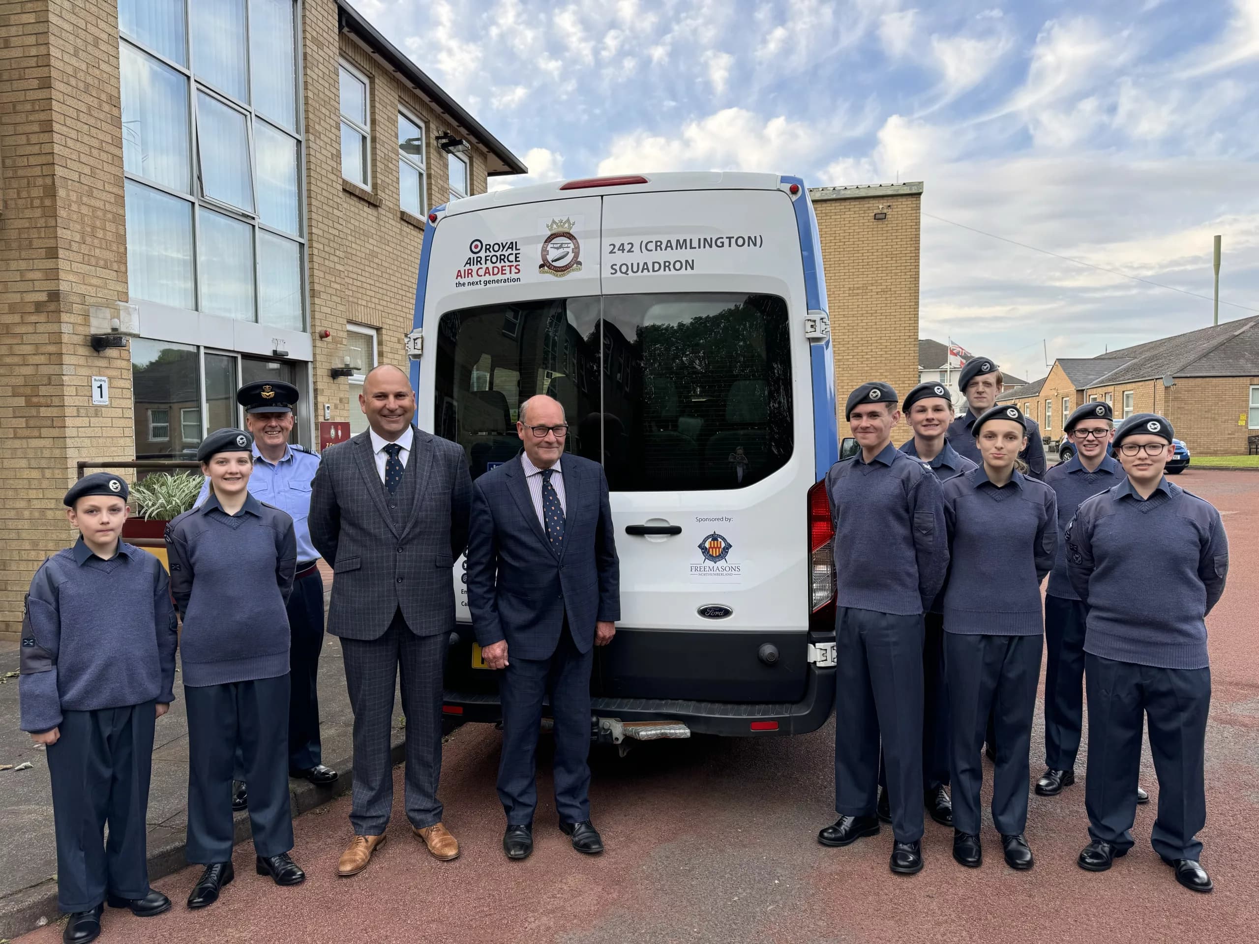 RAF Air Cadets in Cramlington Receive Significant Grant from Northumberland Freemasons