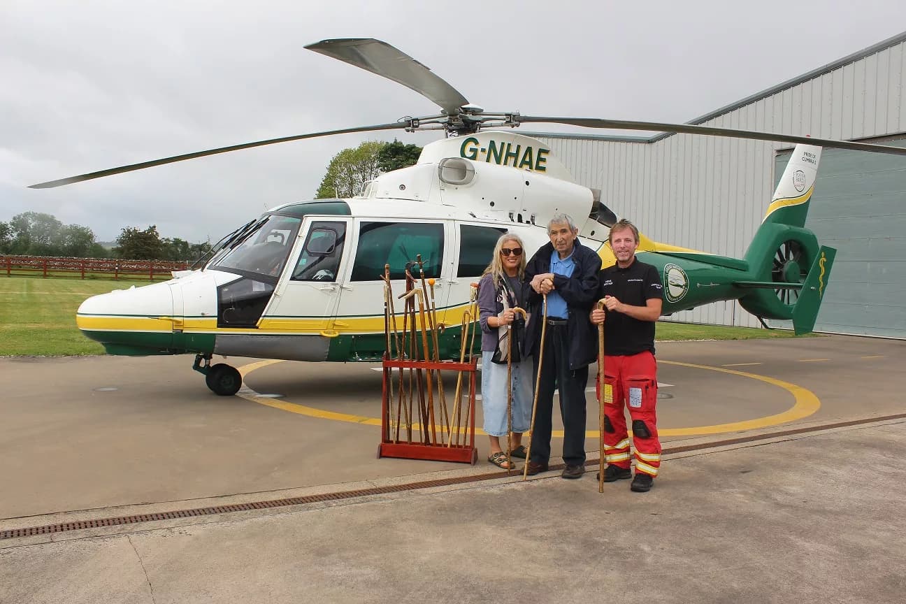 Bedlington Pensioner Raises Over £143,000 for Air Ambulance by Crafting Walking Sticks