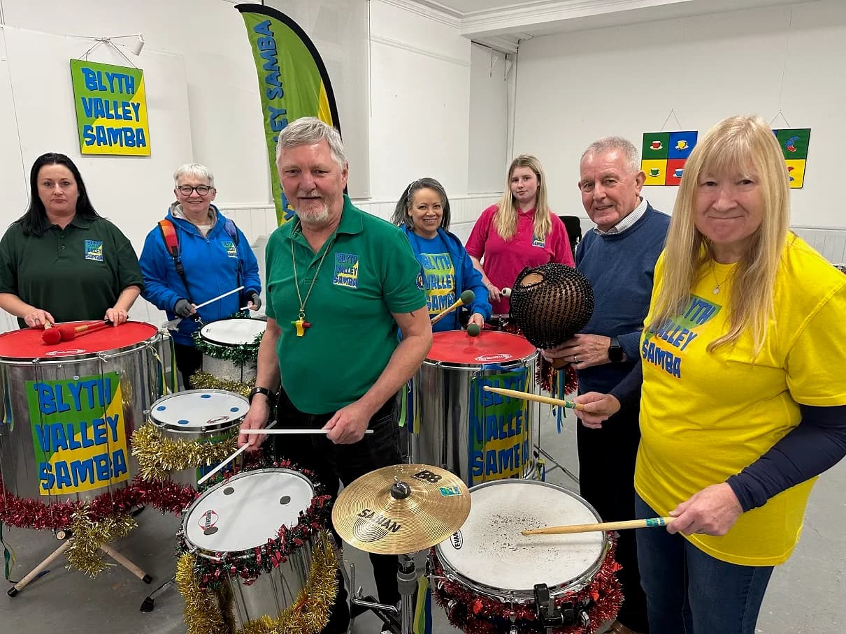 Northumberland Freemasons Donate £1,060 to Support Blyth Valley Samba Volunteers