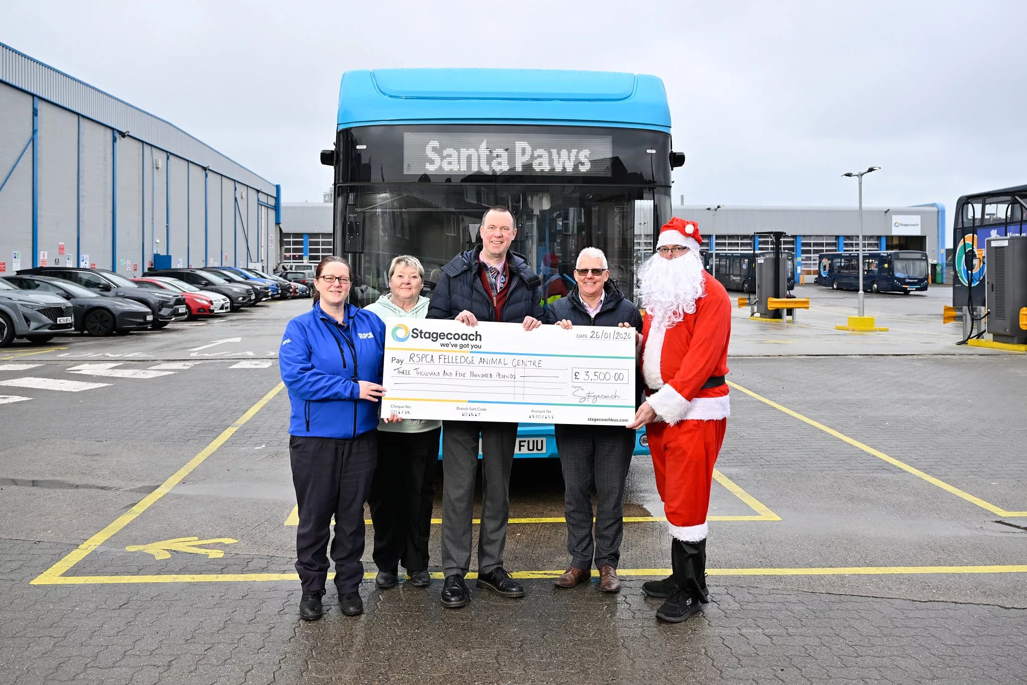 Stagecoach’s Festive Dog Bus Brings Cheer and Charity to the North East