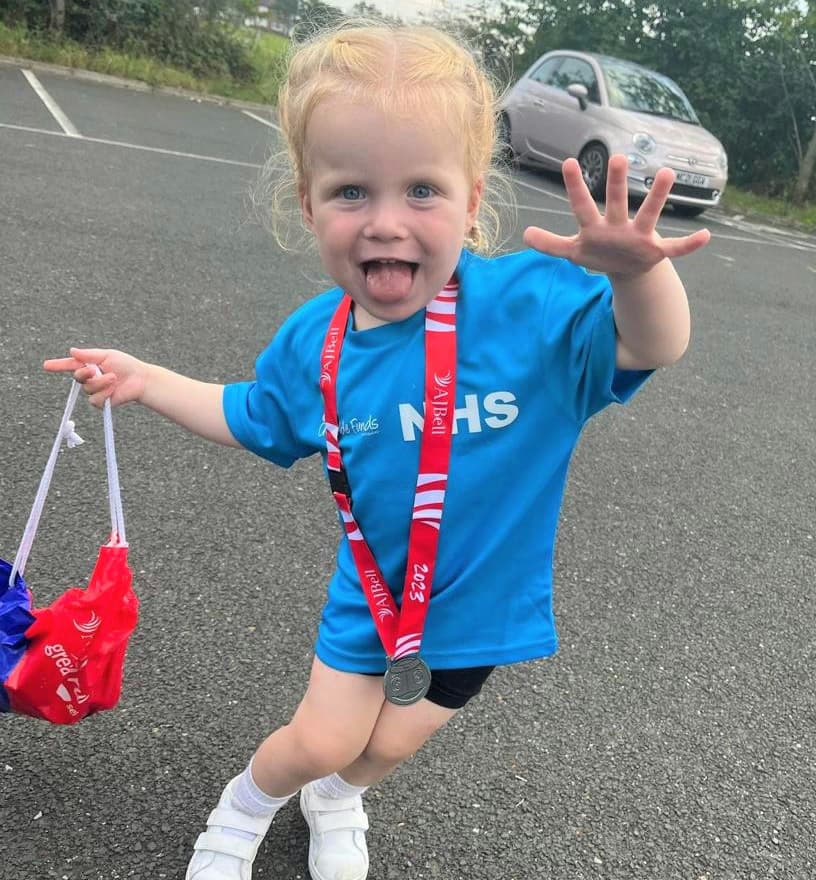 Four-Year-Old Rosie Takes on Mini Great North Run to Support Gateshead Health Charity