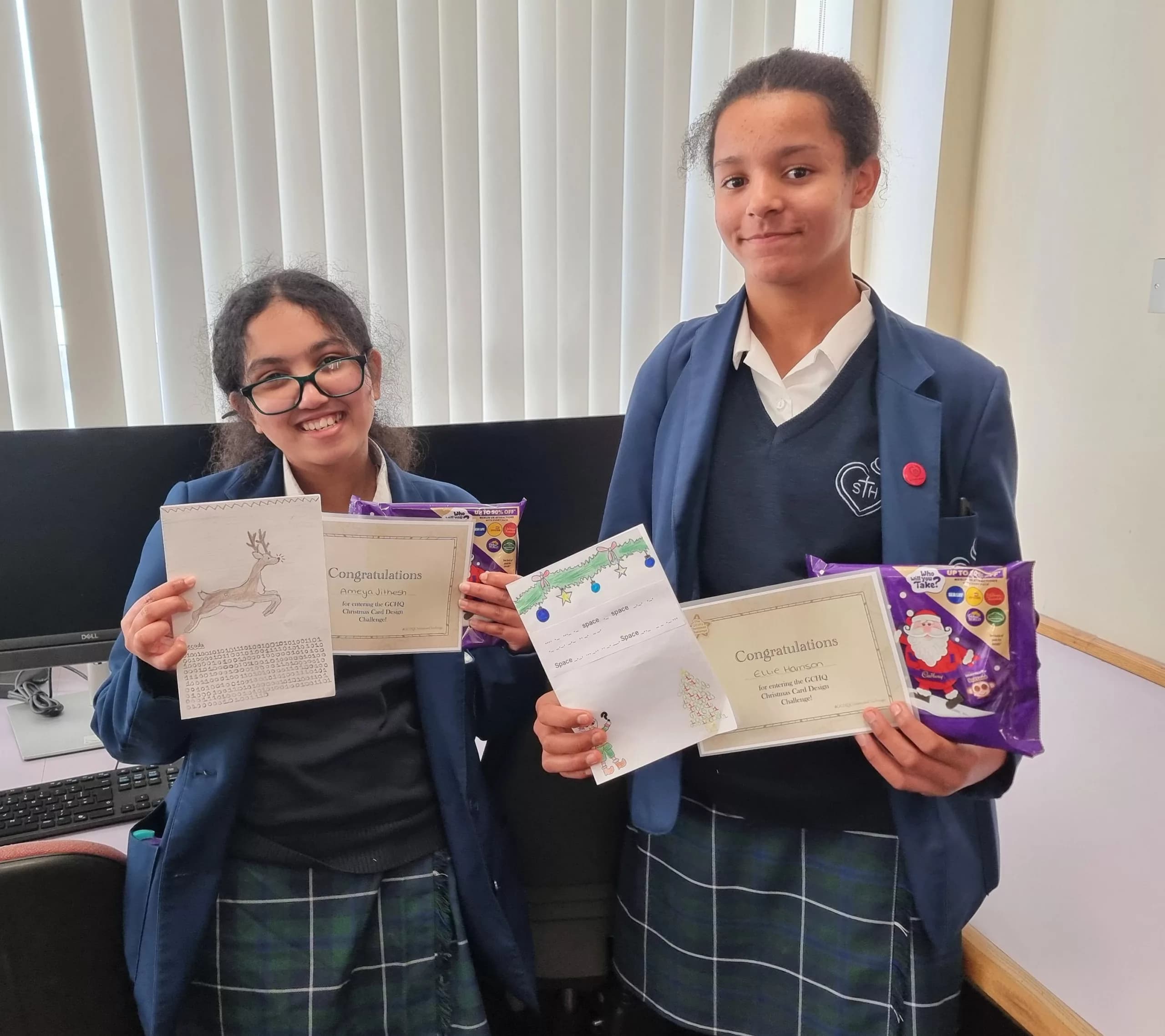 Sacred Heart Pupils Take on GCHQ’s Christmas Card Challenge With Cryptic Creativity