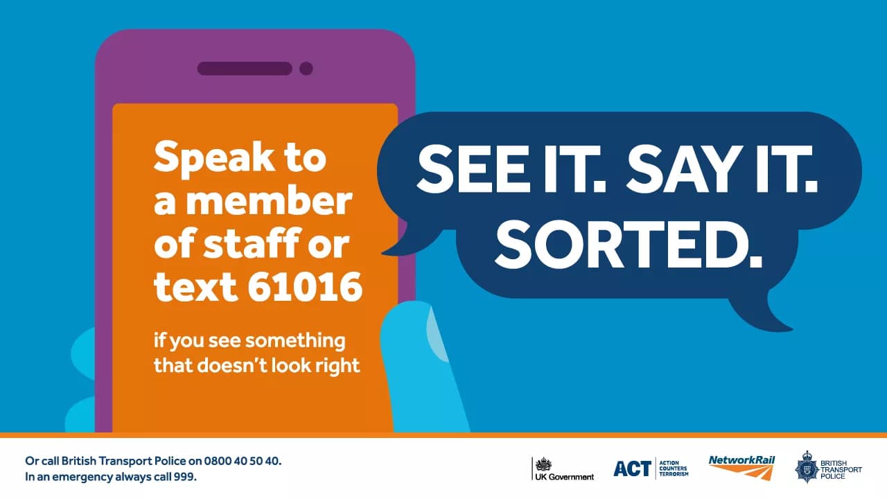 ‘See it. Say it. Sorted’ Relaunched with £17m Boost for Safer Rail Travel