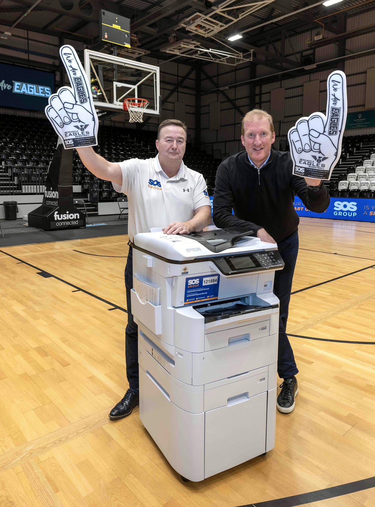 SOS Group Helps Newcastle Eagles Lead the Way in Green Technology with Epson Heat-Free Printers