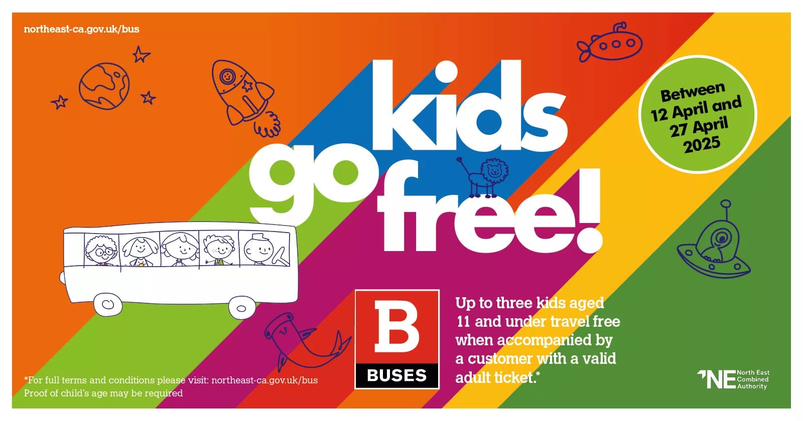 Hop Onboard! Kids Go Free Returns to North East Public Transport This Easter