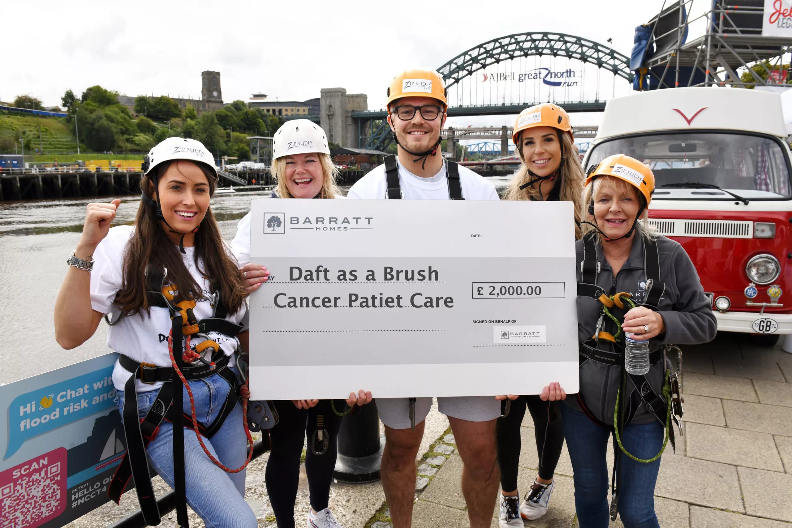 Barratt Developments North East Soars to New Heights for Cancer Care Charity
