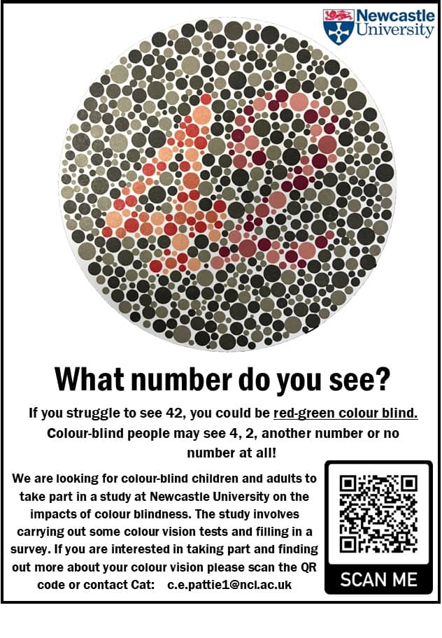 Volunteer for a Newcastle University Colour Blindness Study
