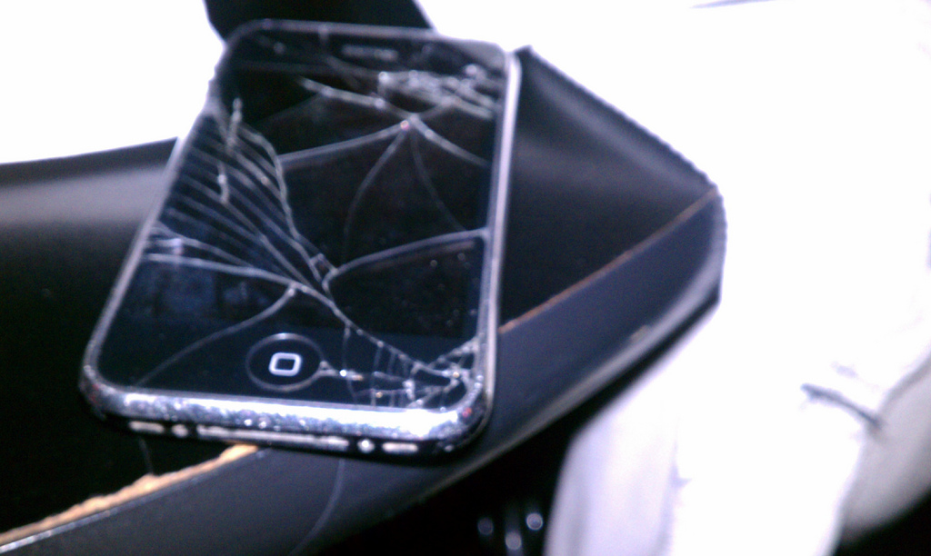 damaged iPhone