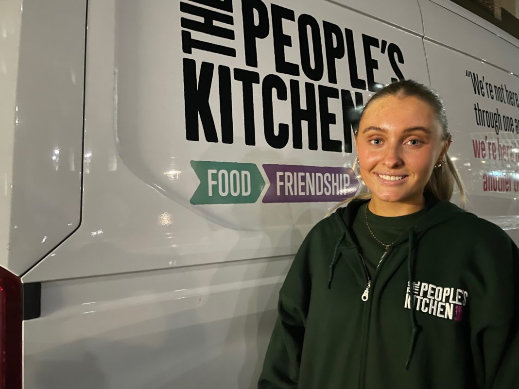 Psychology Student Volunteers at People's Kitchen to Help Others