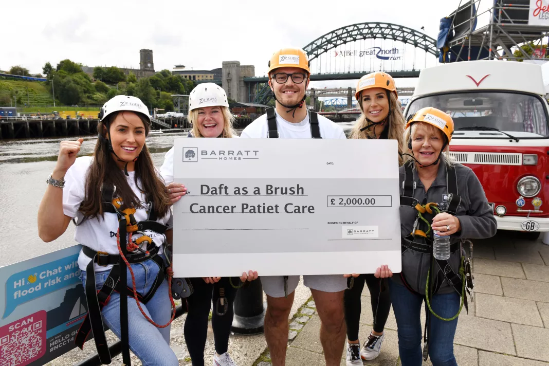 Barratt Developments North East Soars to New Heights for Cancer Care Charity