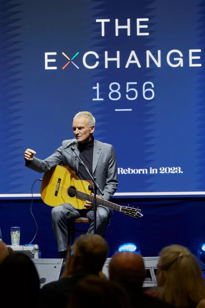 Sting Makes History: Inaugural Performance at The Exchange 1856