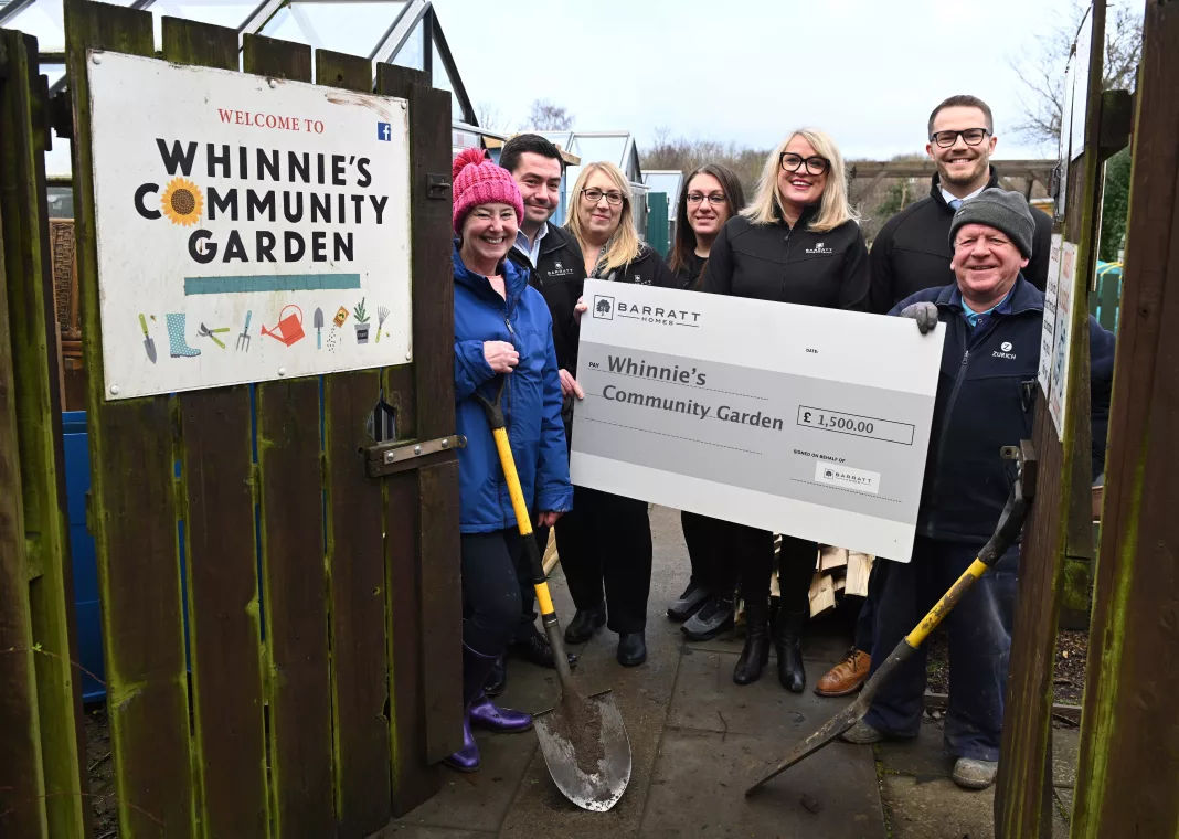 Barratt Developments Illuminates Community Spirit: A Generous Donation to Whinnie’s Garden