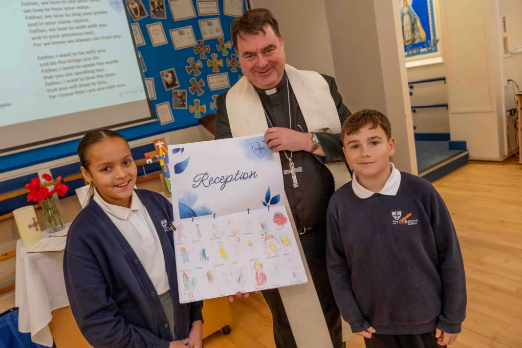 Bishop of Hexham and Newcastle Makes First Visit to St Cuthbert’s Catholic Primary