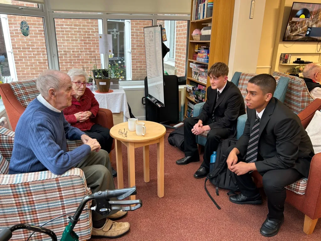 Newcastle Care Home Residents Welcome Sixth Form Companions
